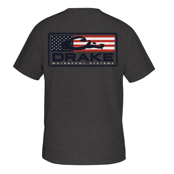 Drake Other - NEW Drake Waterfowl Men's Short Sleeve Patriotic Bar T-Shirt Sz XL